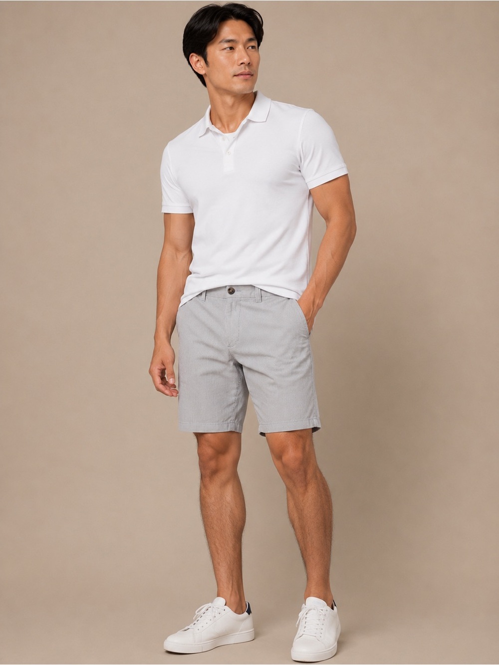 Old Navy Ultimate Slim Built-In Flex Shorts Men’s 28 Blue White Stripe Chino